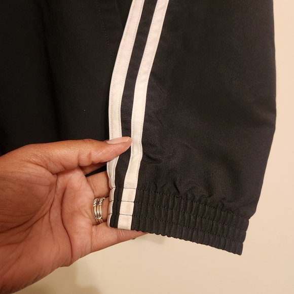 Adidas | Men's Essentials Black Windbreaker Hooded Track Jacket (Size Large) - Picture 8 of 15